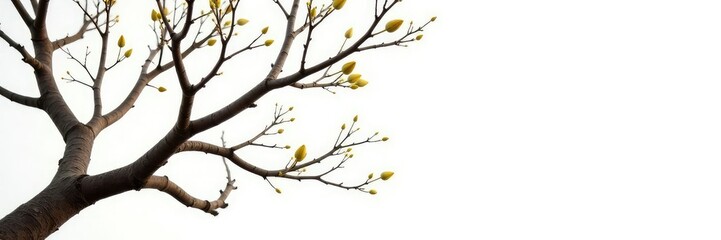 Thick, sturdy branches against a stark white backdrop, organic, natural, texture