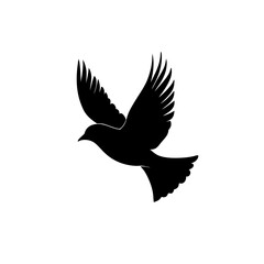 Fototapeta premium Silhouette of Flying Bird in Flight Perfect for Tattoo and Logo Design