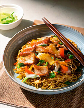 Fideos con cerdo Char Siu