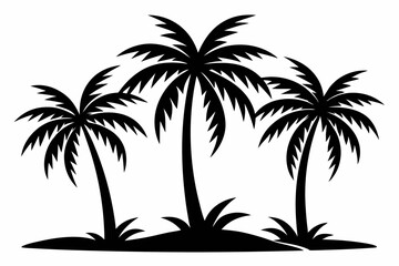 coloring page the palm tree vector