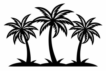 coloring page the palm tree vector