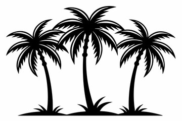 Obraz premium coloring page the palm tree vector
