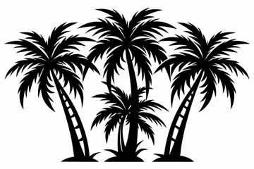 Obraz premium coloring page the palm tree vector