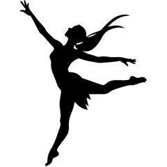 Graceful Ballet Dancer Silhouette Vector for Artistic Designs and Creative Projects