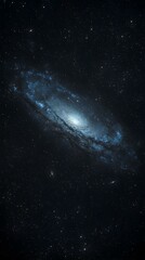 Fototapeta premium Stunning image of a spiral galaxy amidst a myriad of stars. Perfect for astronomy, space, and universe-themed projects.