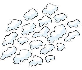 Black and White Line Art Stratus Cloud Illustration Drawing Outline Sketch Minimalist Ink Design