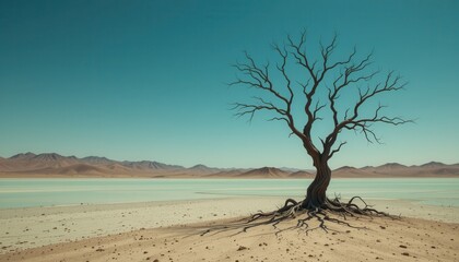 Desolate landscape salt flat nature photography arid environment wide view serenity
