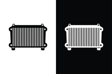 Minimalist Car Radiator Silhouette Icon Scalable Vector File.