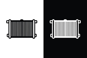 Download Car Radiator Silhouette Icon Crisp Vector Graphic.