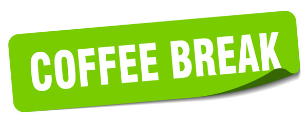 coffee break sticker. coffee break label