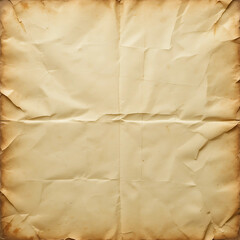 Old Folded Paper with Burnt Edges