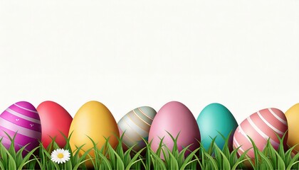 Colorful Easter Eggs in Spring Grass: A Festive, Vibrant Design