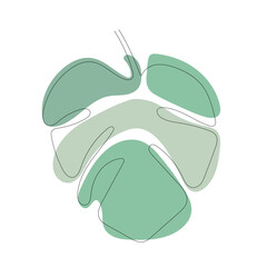 abstract line art minimalist plant