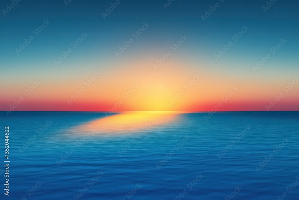 Poster abstract blue minimalist background with soft gradients, sunlight reflections, and blurred shadows f
