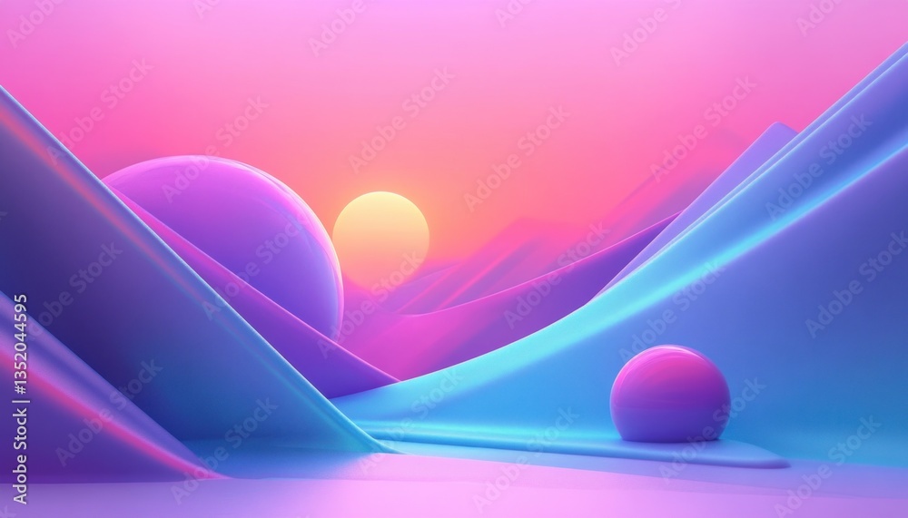 Poster Dynamic Abstract Fluid Geometry Sporty Liquid Patterns in Vibrant Background
