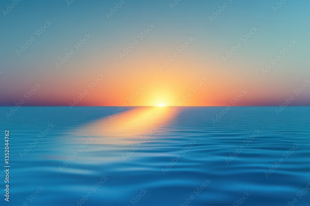 Poster minimalist abstract art with blue and yellow soft gradients for modern product presentation