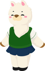 illustration alpaca character