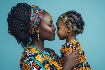 A mother and daughter sharing a loving moment of connection
