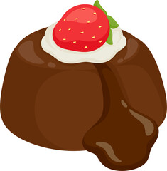 illustration chocolate cake