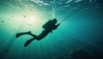 Aquatic adventure underwater fishing photography