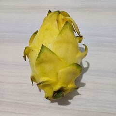 Fresh yellow dragon fruit. yellow dragon fruit as texture. Yellow pitahaya (Hylocereus megalanthus)
