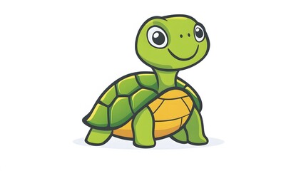 Adorable Cartoon Baby Turtle