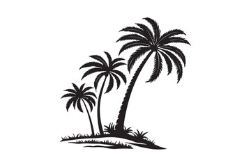 Fototapeta premium palm tree silhouette