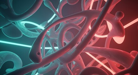 Vibrant Neon Abstract Lines