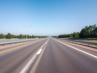 Fototapeta premium Four-Lane Highway Opens to Endless Possibilities