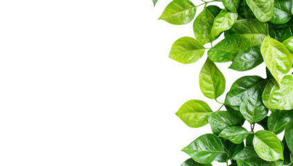 green leaves against a white background creating a fresh and natural aesthetic suitable for various design projects