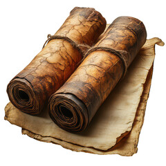 Dead Sea Scrolls isolated on transparent background, PNG