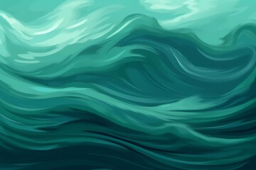Obraz premium Dynamic green ocean waves create a captivating seascape under a bright sky