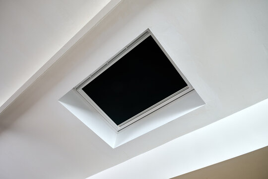 Roof windows in Attic with his compatible window blind