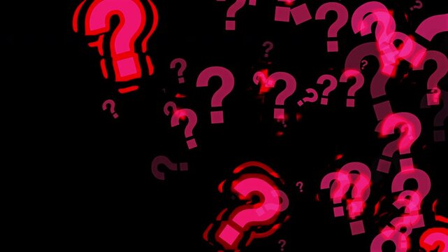 Colorful Question Marks Slowly Moving 