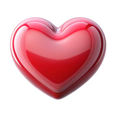 red heart on white background