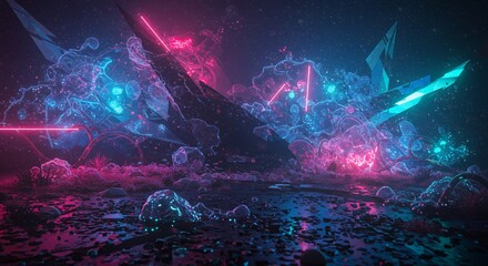 Futuristic Neon Landscape