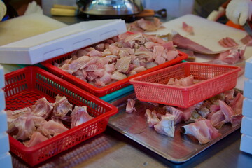 Freshly Cut Fermented Skate for Hongeo-Hoe