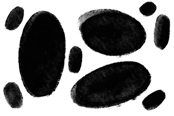 Artistic Brushstroke Texture - Black Ink on White Canvas 6