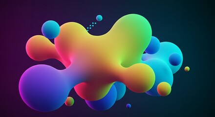 Futuristic Neon Organic Forms