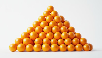 Pyramid of orange spheres