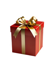 Obraz premium Red Gift Box with Red Ribbon and Bow - 3D Illustrarion