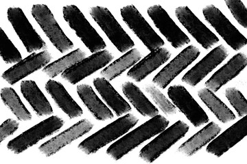 Artistic Brushstroke Texture - Black Ink on White Canvas