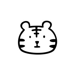 シンプルなトラのイラスト素材