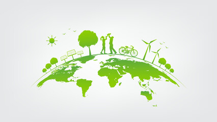 Earth day, World environment day and sustainable development concept