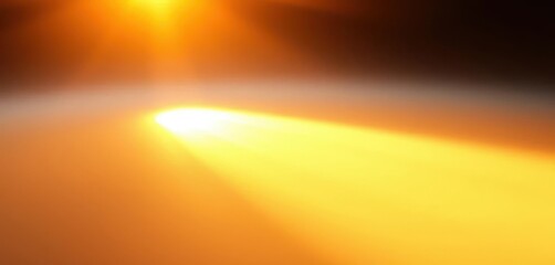 Obraz premium Golden light illuminating a smooth surface, creating a radiant glow, sun rays, lighting