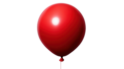 Red Balloon in Isolated Background