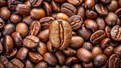 Fototapeta premium Espresso seed with brown roasted coffee beans , agriculture, coffee bean, agriculture,coffee bean, farmland