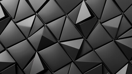 Obraz premium Abstract Geometric Dark Gray and Black Triangle and Square Texture