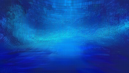 Abstract Blue Square Mosaic Background. Generated image