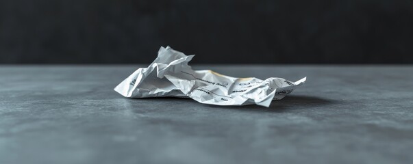 Crumpled paper symbolizing discarded ideas.